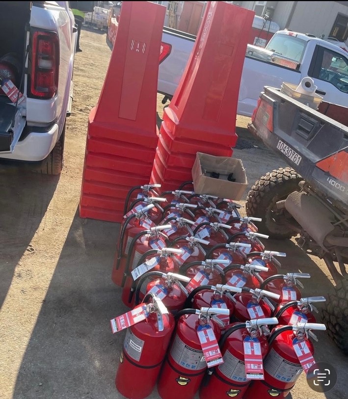 Tagged fire extinguishers